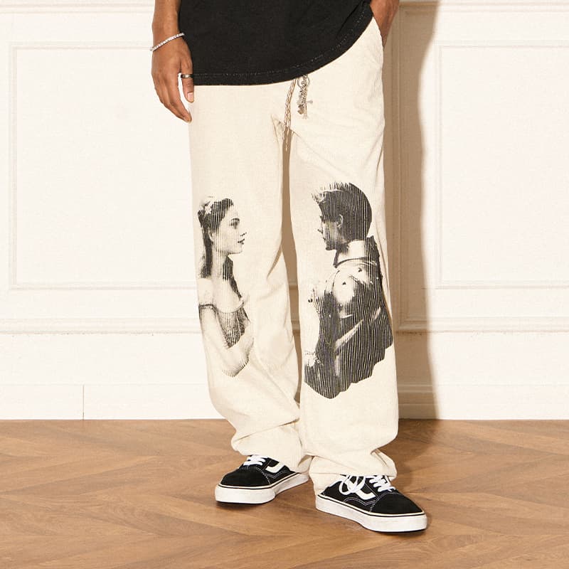EMPTY REFERENCE Romeo and Juliet Print Pants