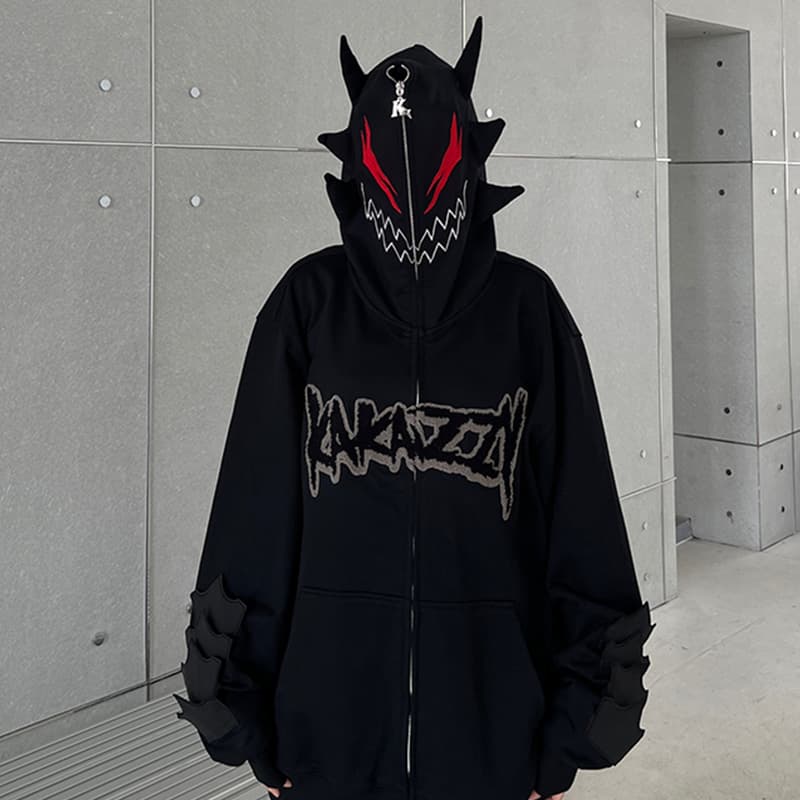 KAKAZZY Y2K Hoodie Black