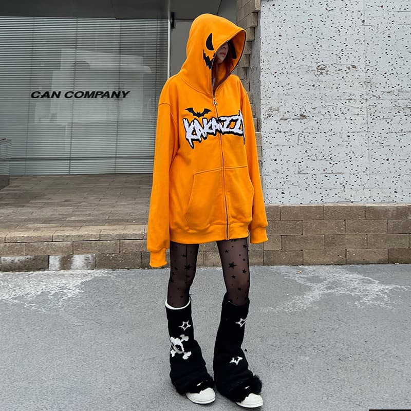 KAKAZZY Oversize Pumpkin Hoodie