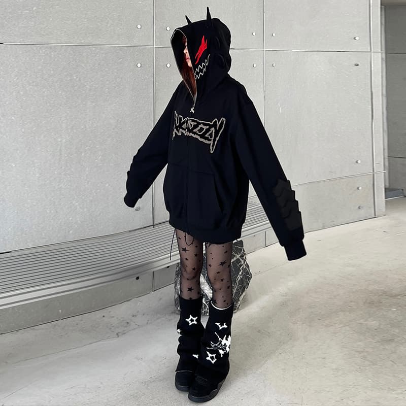KAKAZZY Y2K Hoodie Black