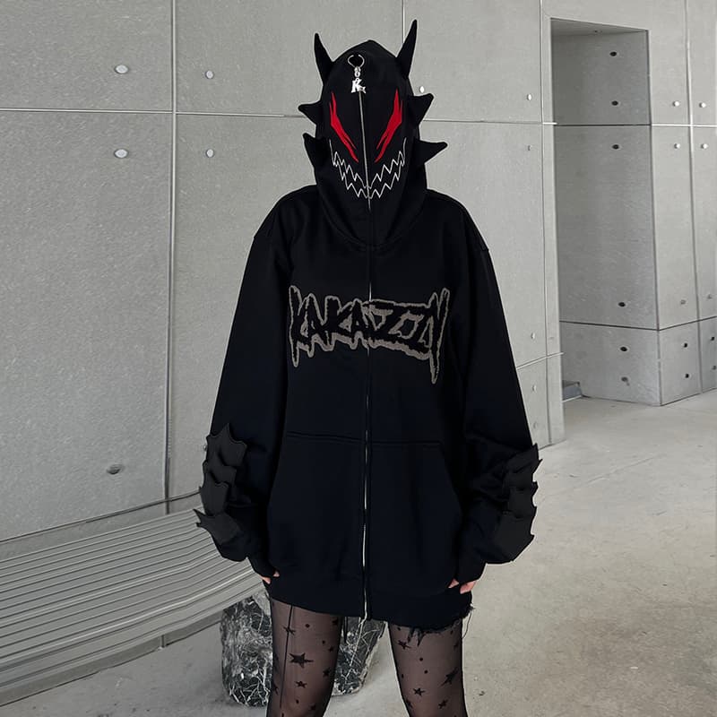 KAKAZZY Y2K Hoodie Black