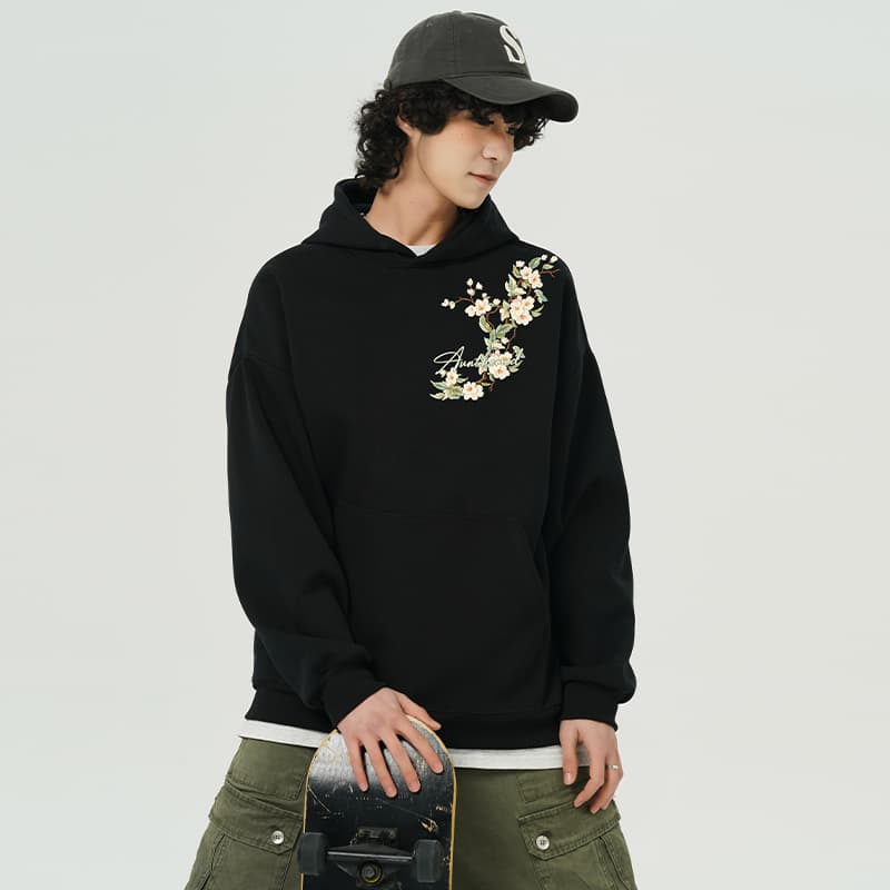 UNthemed Retro Botanical Embroidered Hoodie
