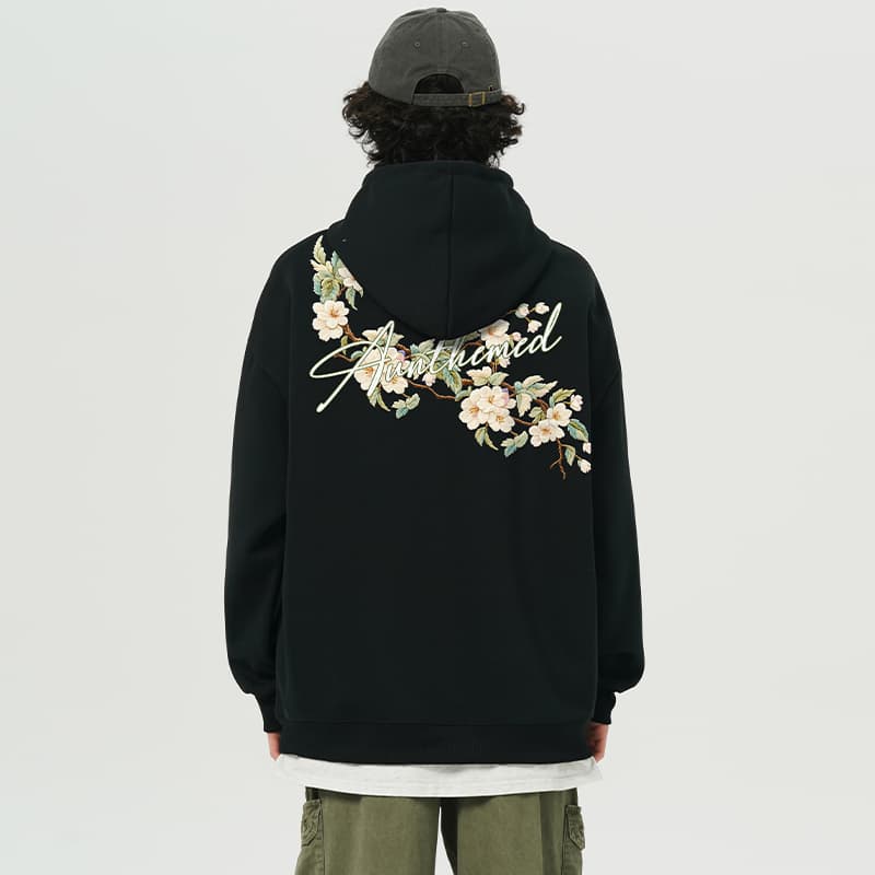 UNthemed Retro Botanical Embroidered Hoodie
