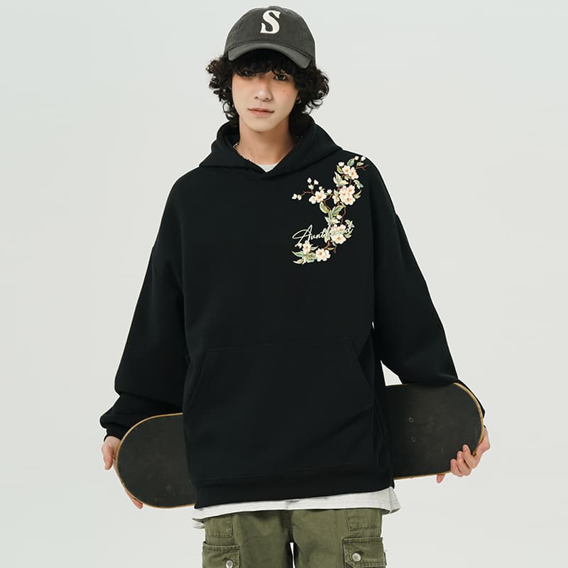 UNthemed Retro Botanical Embroidered Hoodie