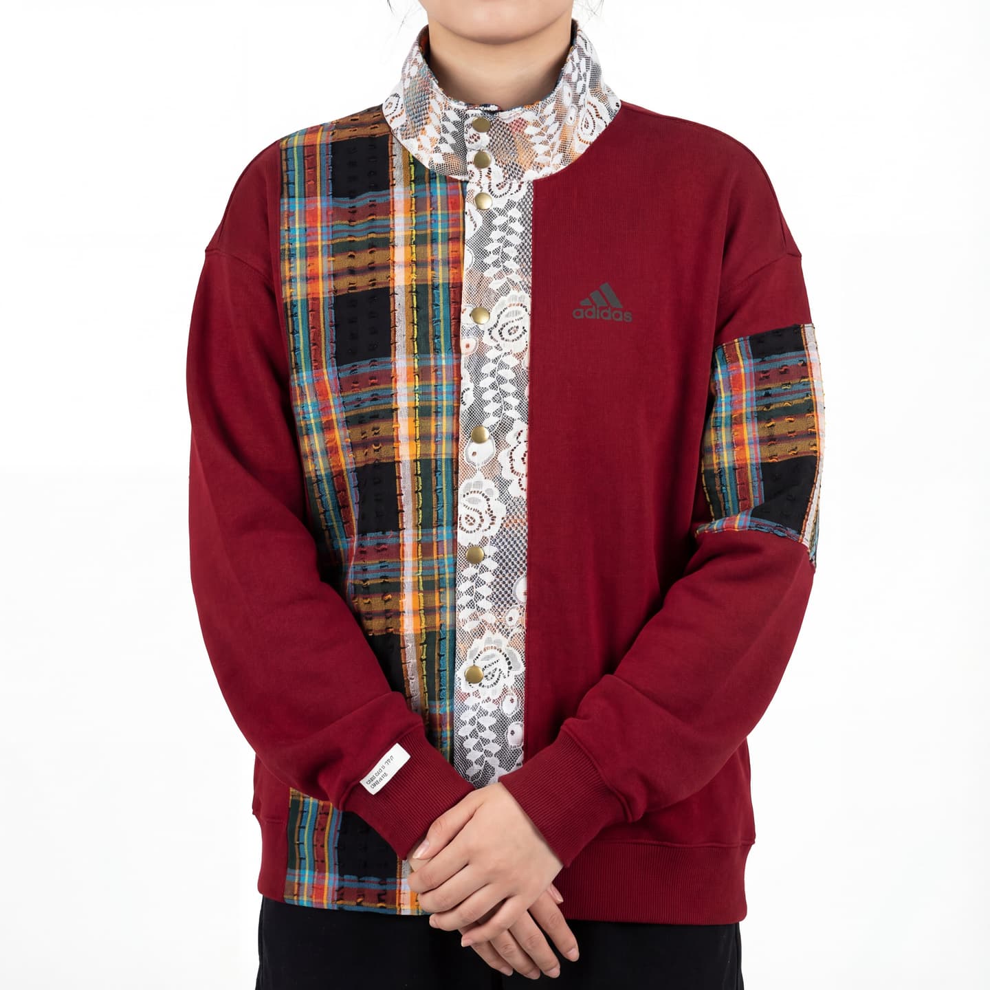 adidas CNY Year of the Horse Fantasy Plaid Lace Sweatshirt