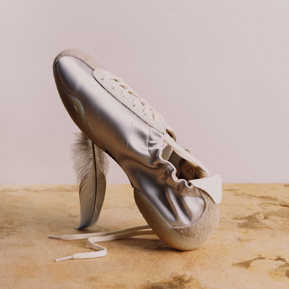 PANE Sterling Coin Ballet Trainer Low Silver