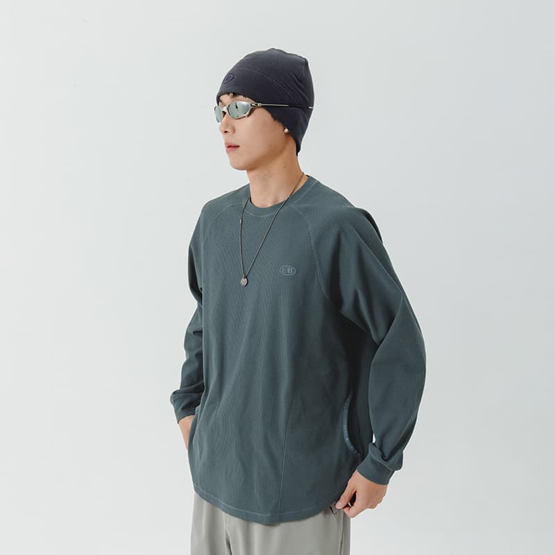 NOTHOMME Blue Waffle Long Sleeve
