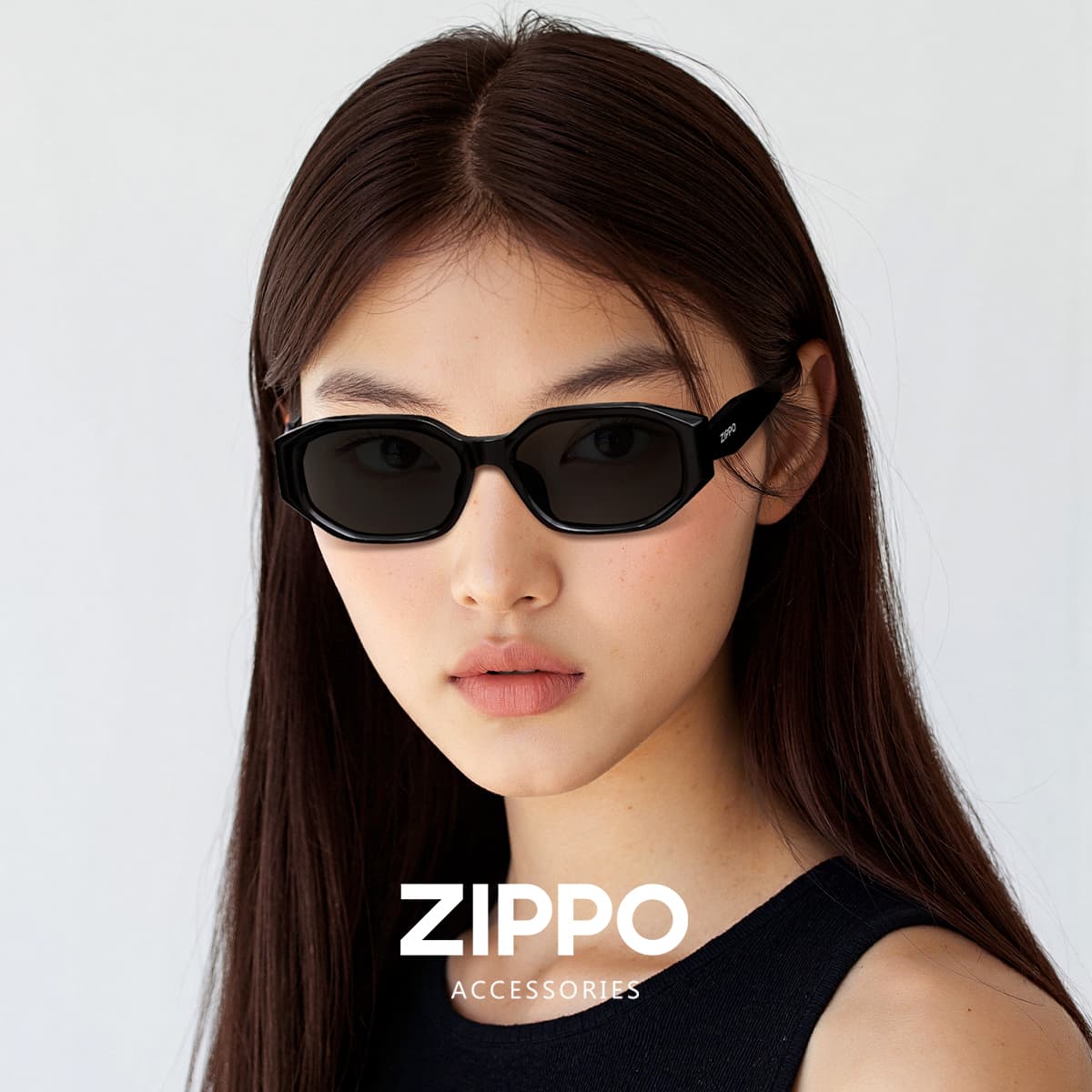 ZIPPO Modern Narrow Frame Cat Eye Sunglasses