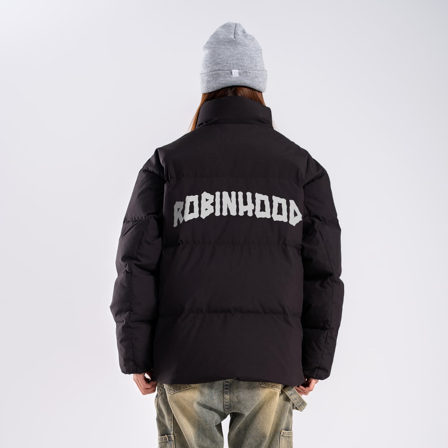 ROBINHOOD Retro Logo Down Jacket