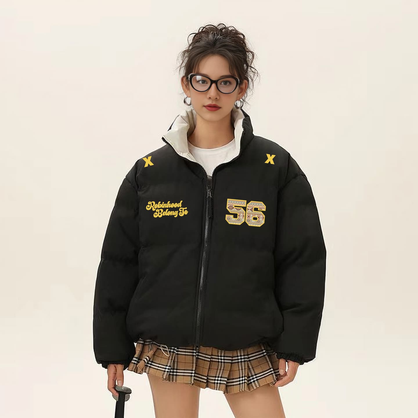ROBINHOOD Thick Colorblock Down Jacket