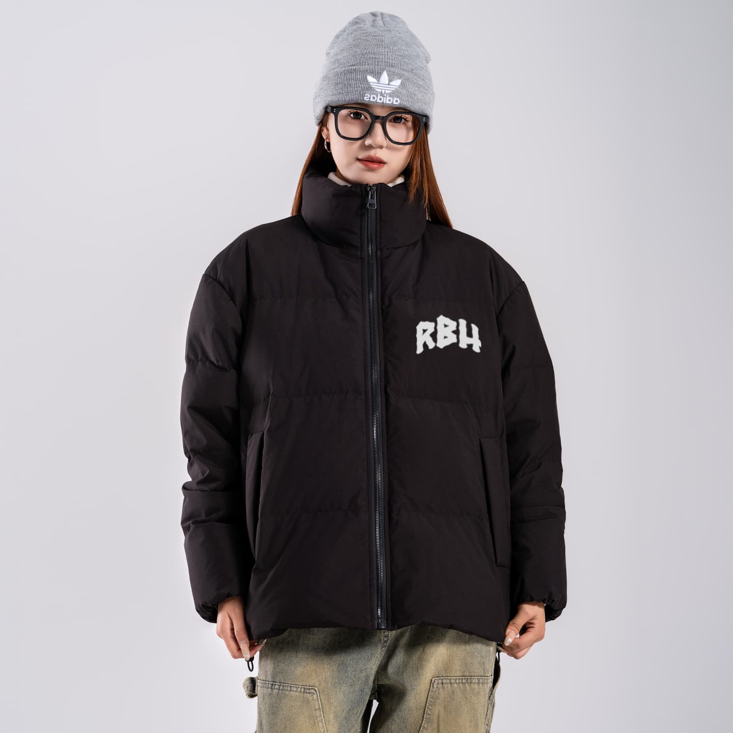ROBINHOOD Retro Logo Down Jacket
