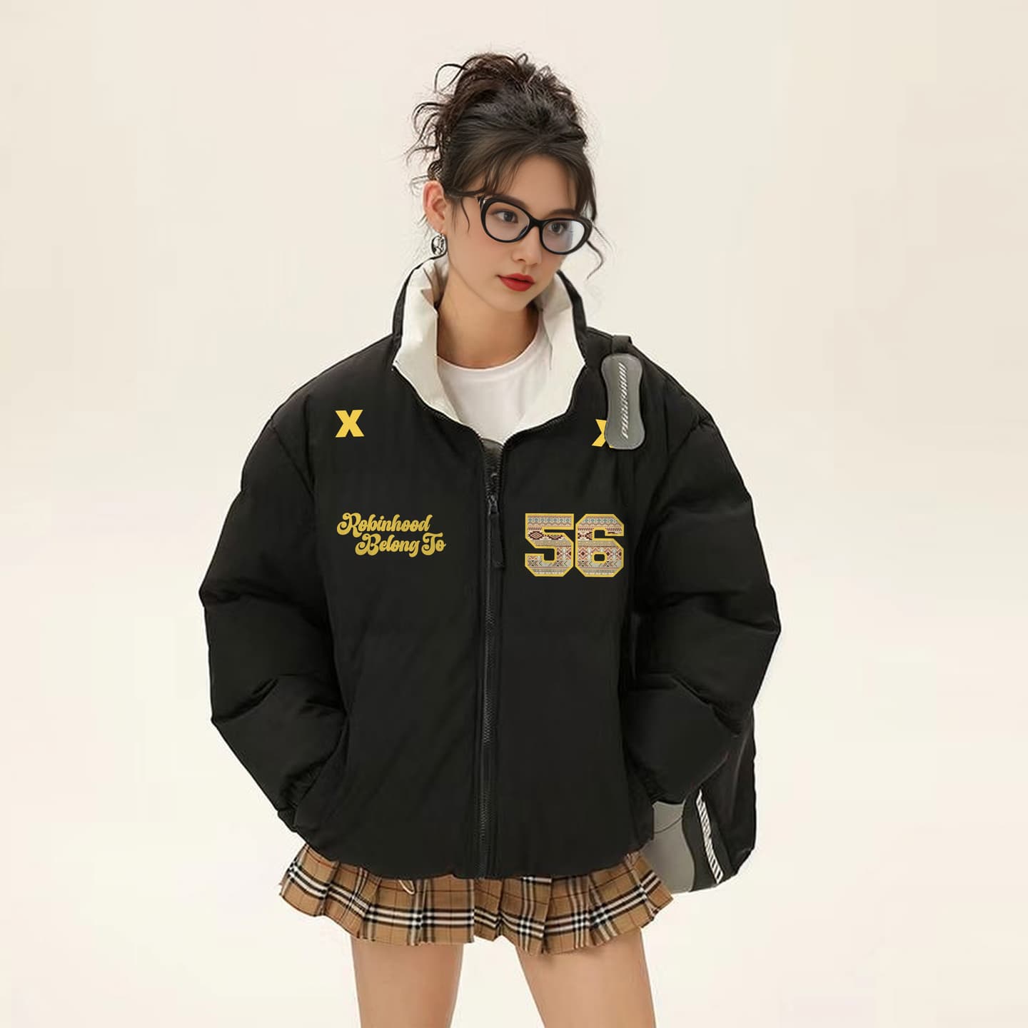 ROBINHOOD Thick Colorblock Down Jacket