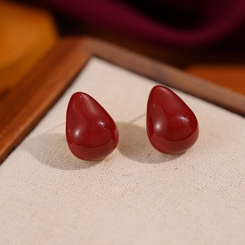WAW Ancla Red Drop Earrings