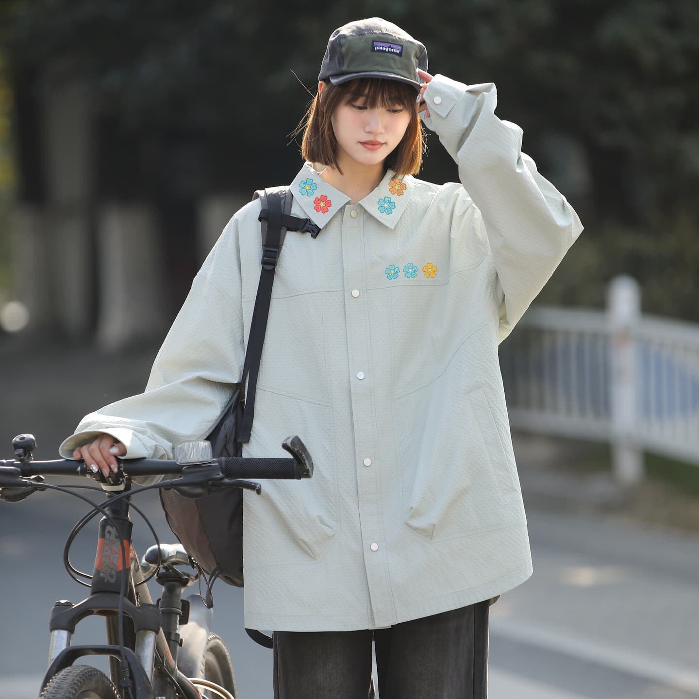 UPZCY UPF 50+ Floral Print Shirt