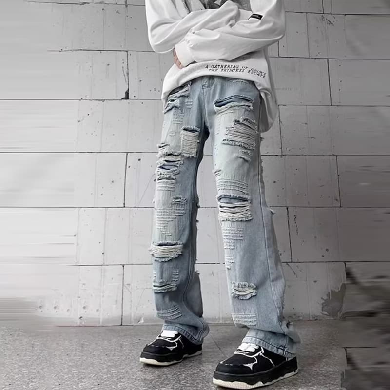 MGXEK Vintage Distressed Jeans