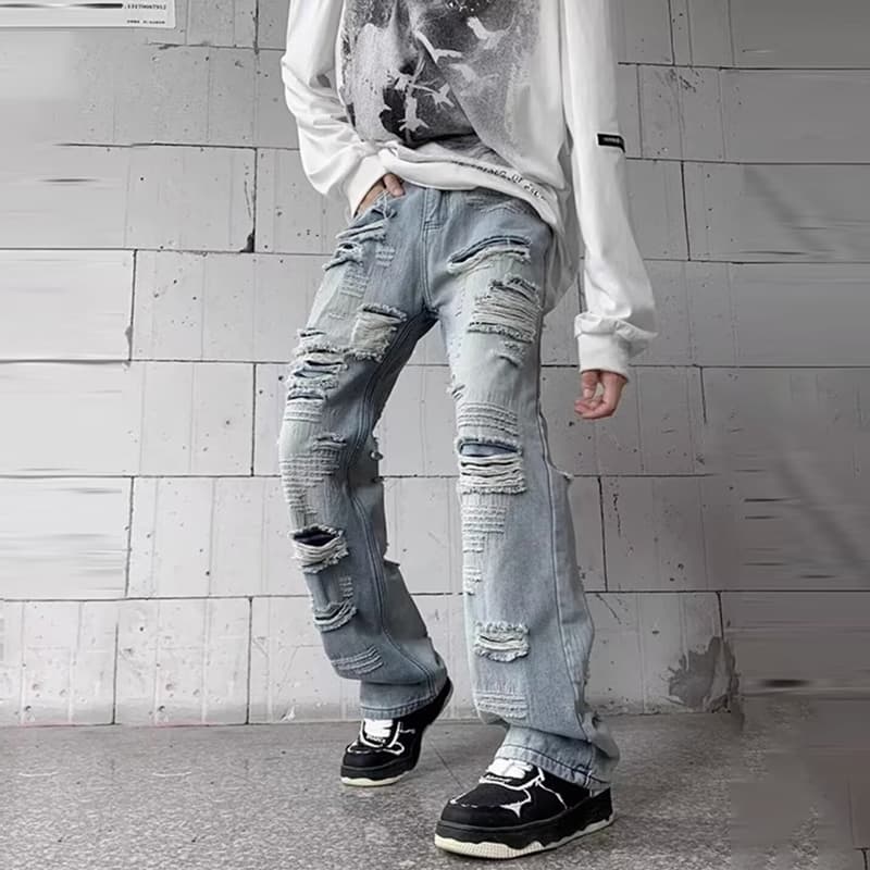 MGXEK Vintage Distressed Jeans