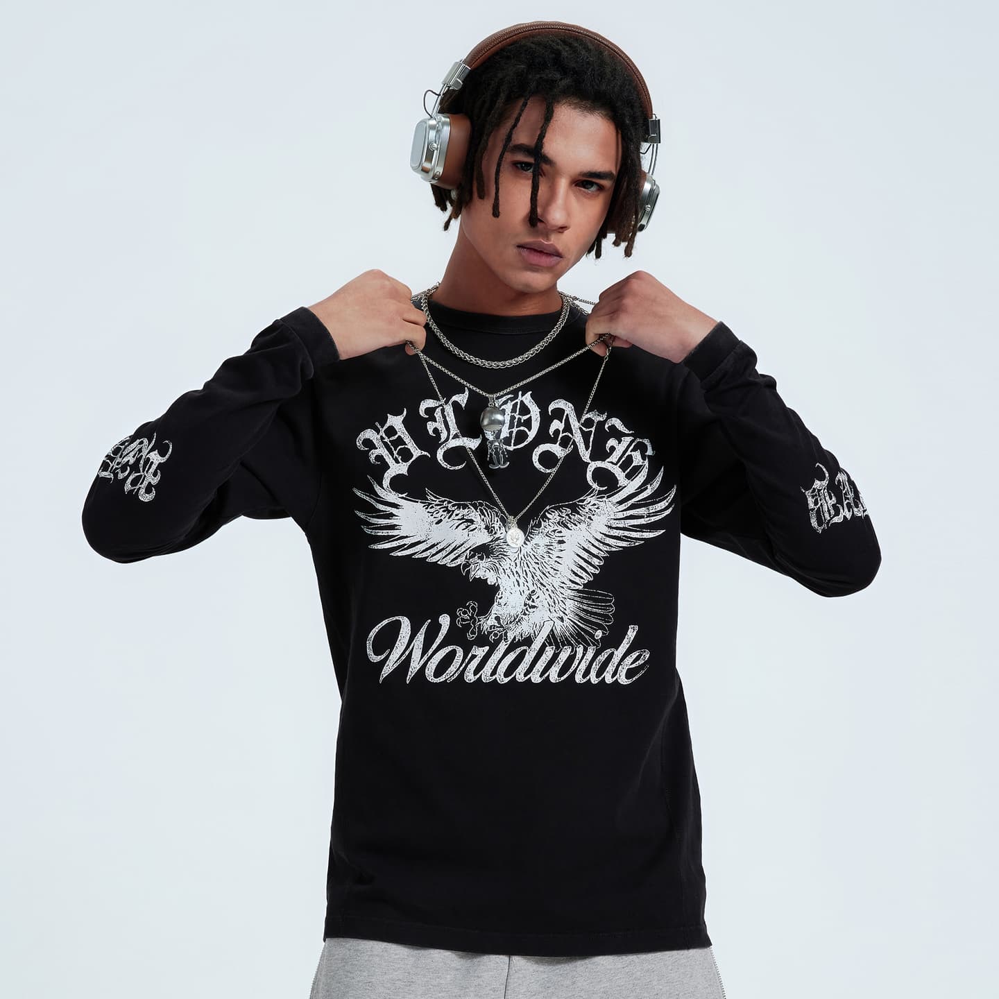 VLONE Flame Logo Long Sleeve Tee