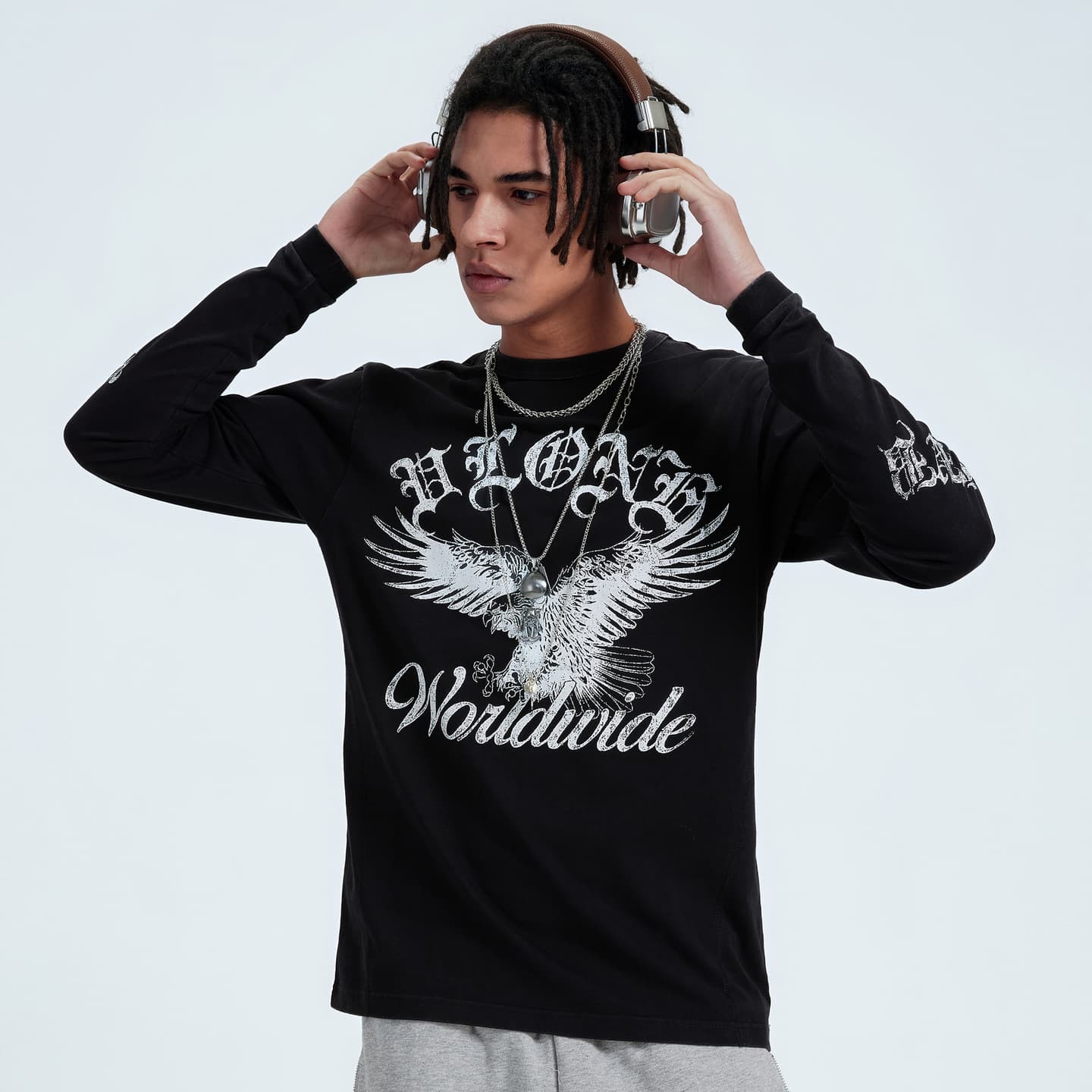 VLONE Flame Logo Long Sleeve Tee