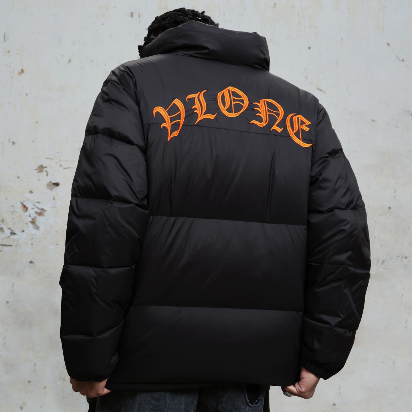 VLONE Gothic Embroidery Puffer Jacket