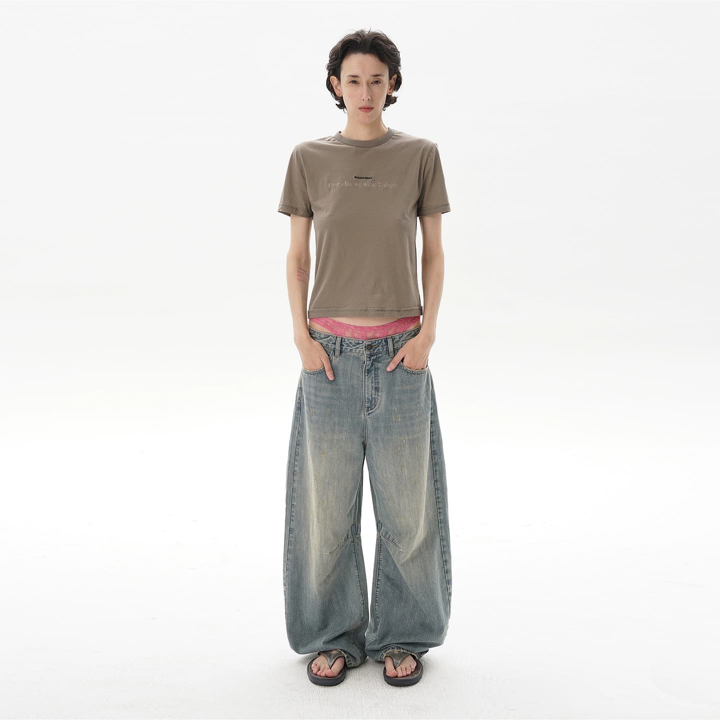 MASONPRINCE Textured Denim Jeans Unisex