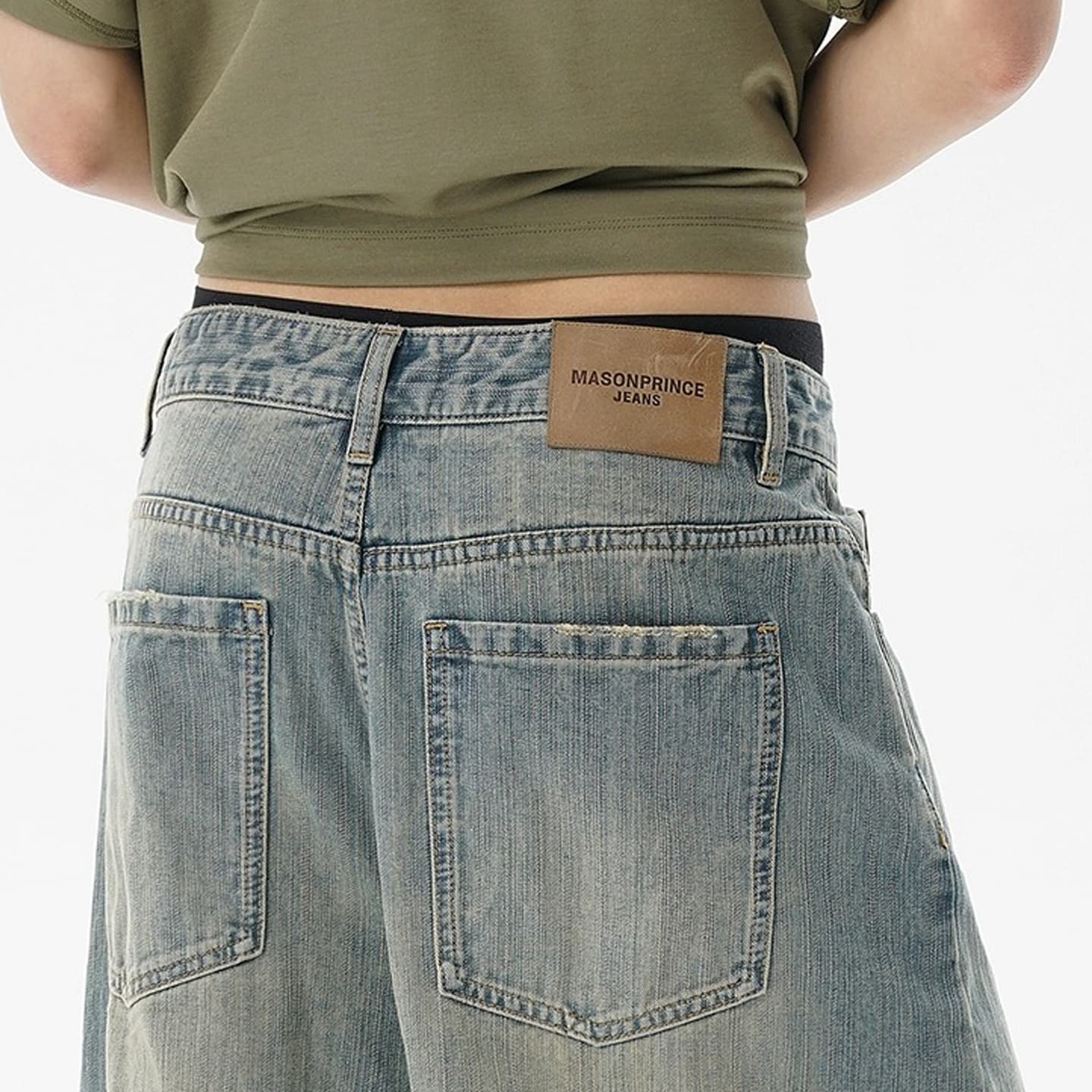 MASONPRINCE Textured Denim Jeans Unisex