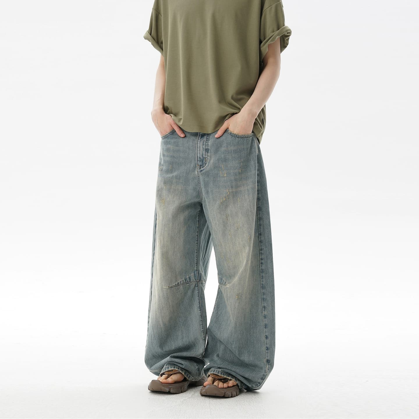 MASONPRINCE Textured Denim Jeans Unisex