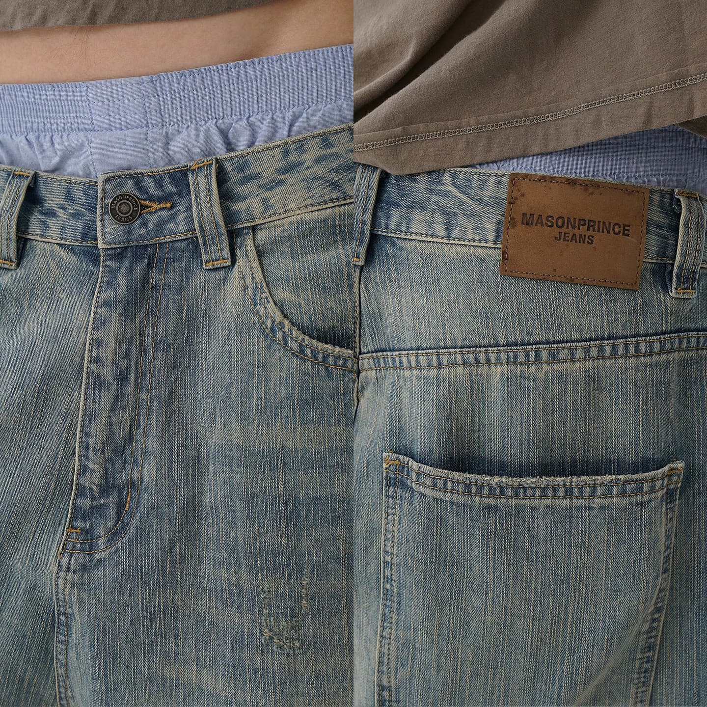 MASONPRINCE Slub Denim Jeans Unisex