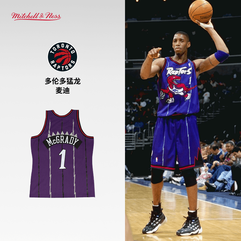 Mitchell & Ness NBA Retro Jersey Tracy McGrady Raptors Purple
