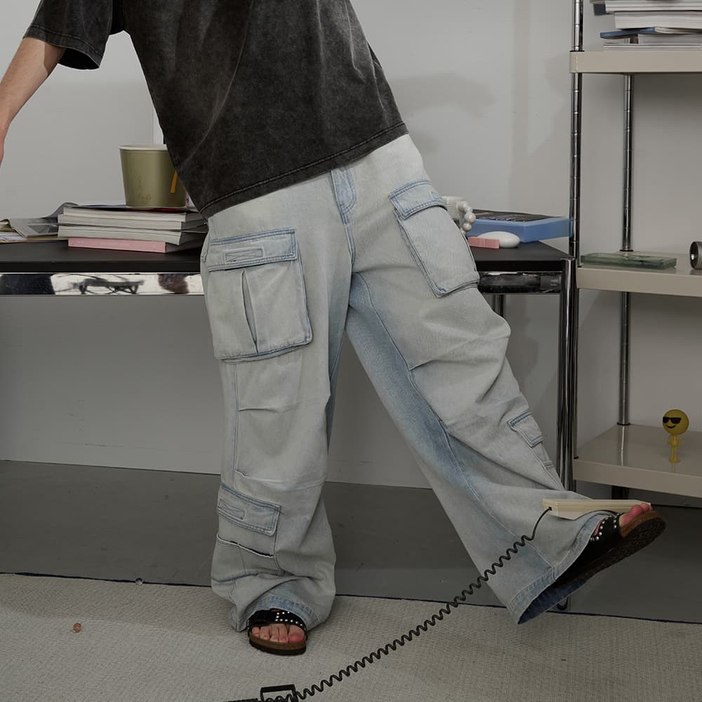 heartboon Denim Cargo Jeans