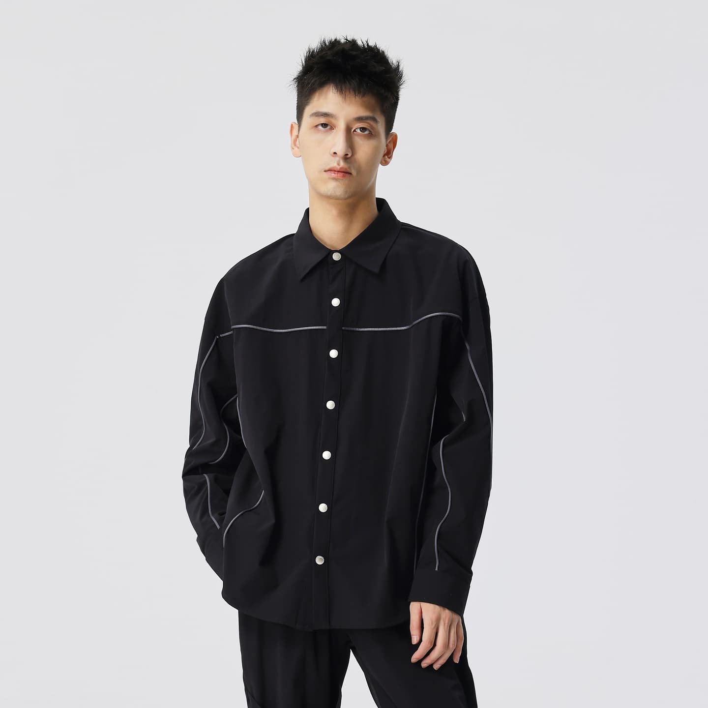 XINYINSU Striped Tape Shirt