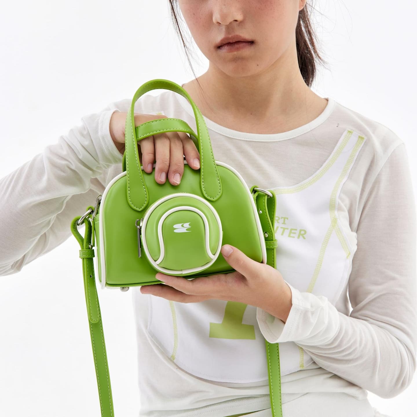 Crying Center Crossbody Bag Green