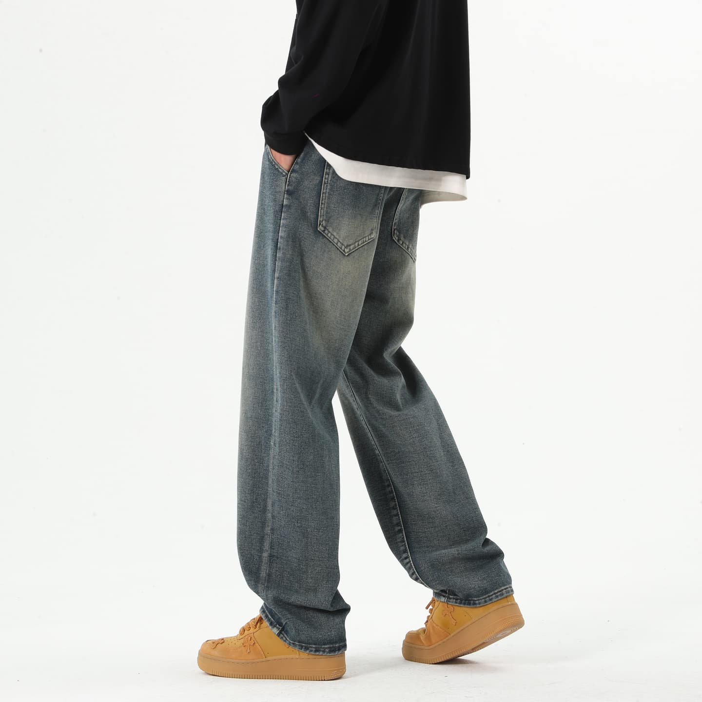Jungle Panda Vintage Washed Jeans