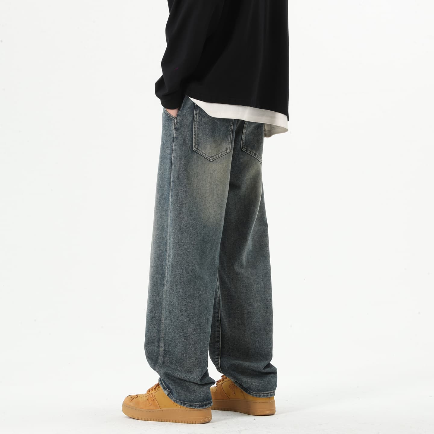 Jungle Panda Vintage Washed Jeans