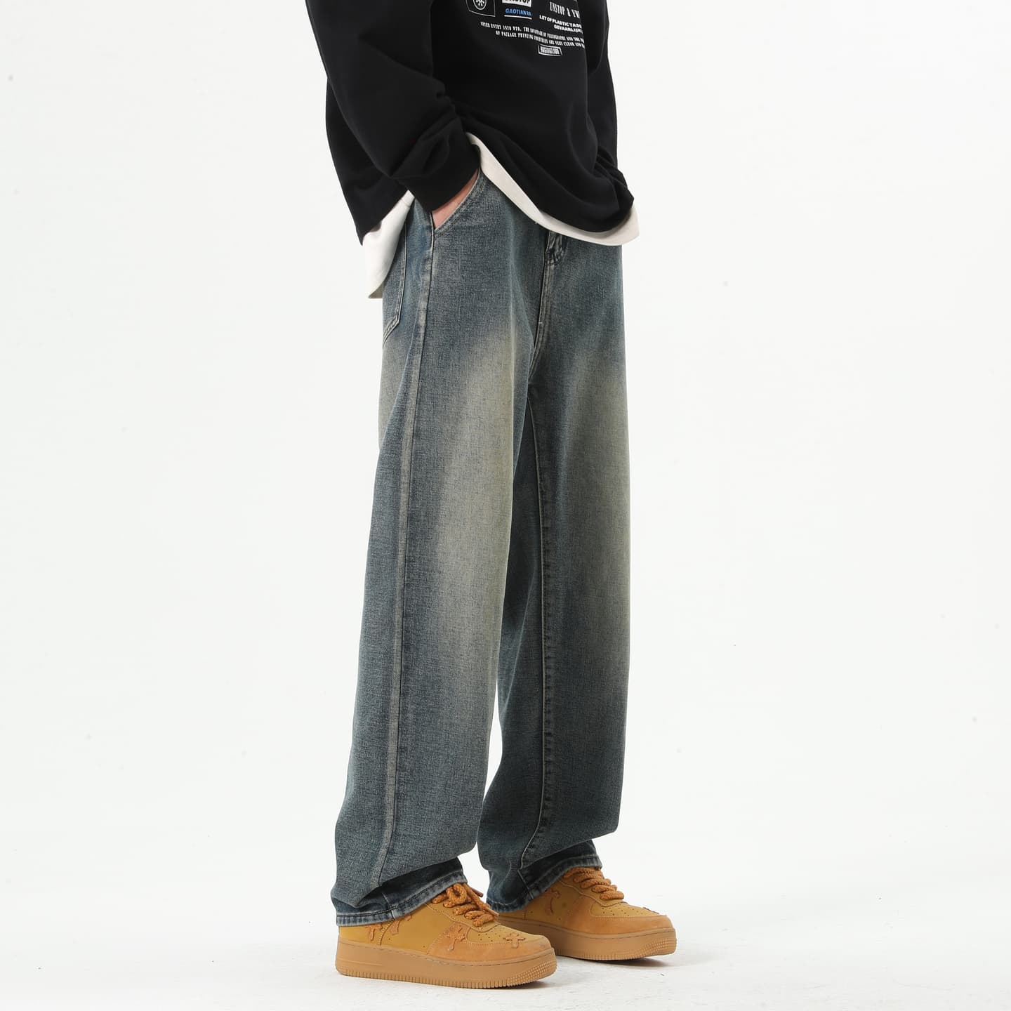 Jungle Panda Vintage Washed Jeans