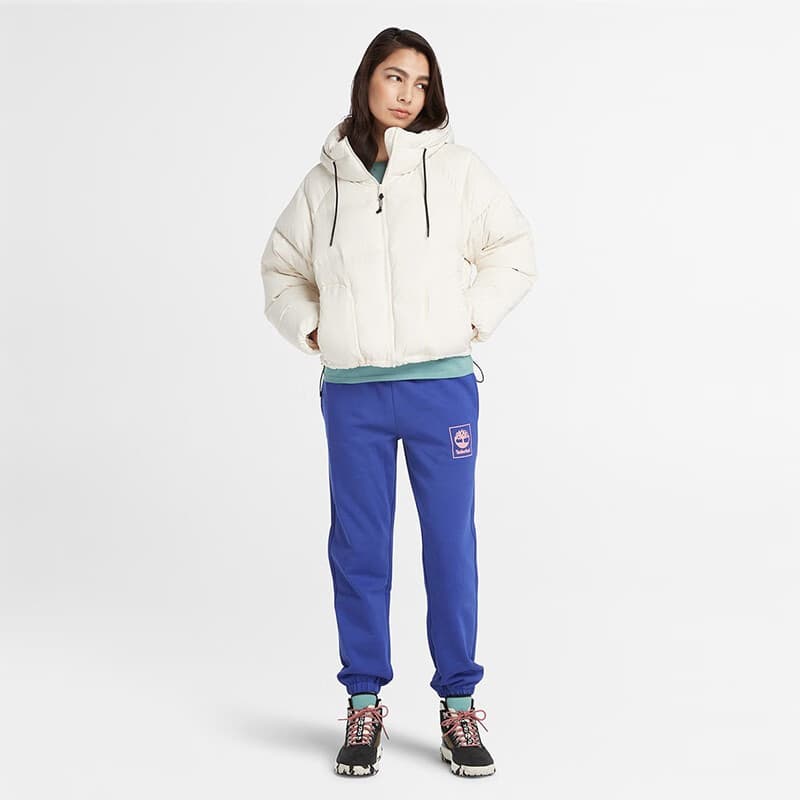Timberland Hooded Down Jacket Smoke White