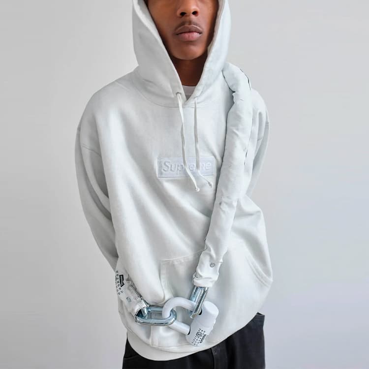 Supreme x MM6 Maison Margiela Foil Box Logo Sweatshirt