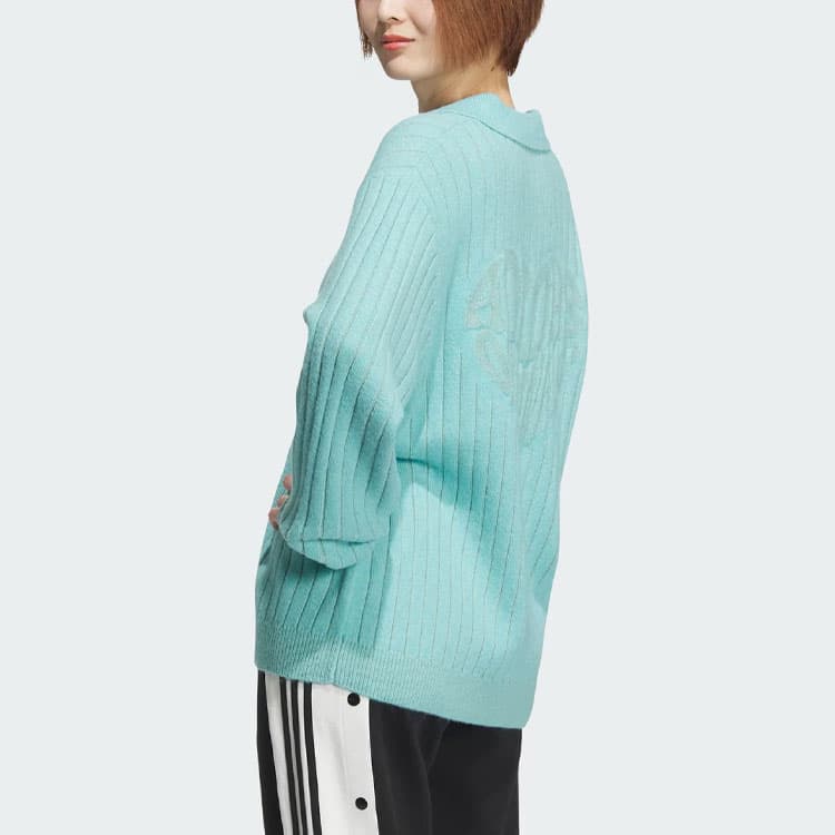 adidas Originals SS24 V-Day Polo Sweater Mint Green