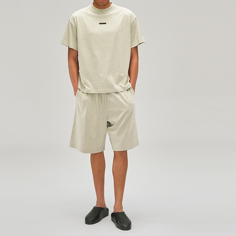 Fear of God Essentials SS25 25 PRING DROP1 BASKETBALL JERSEY SHORT HEATHER STONE ESSENTIALS FEAR OF GOD