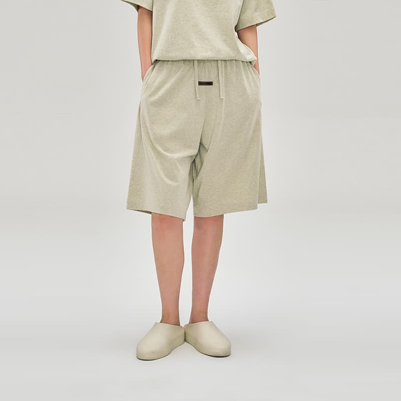 Fear of God Essentials SS25 25 PRING DROP1 BASKETBALL JERSEY SHORT HEATHER STONE ESSENTIALS FEAR OF GOD
