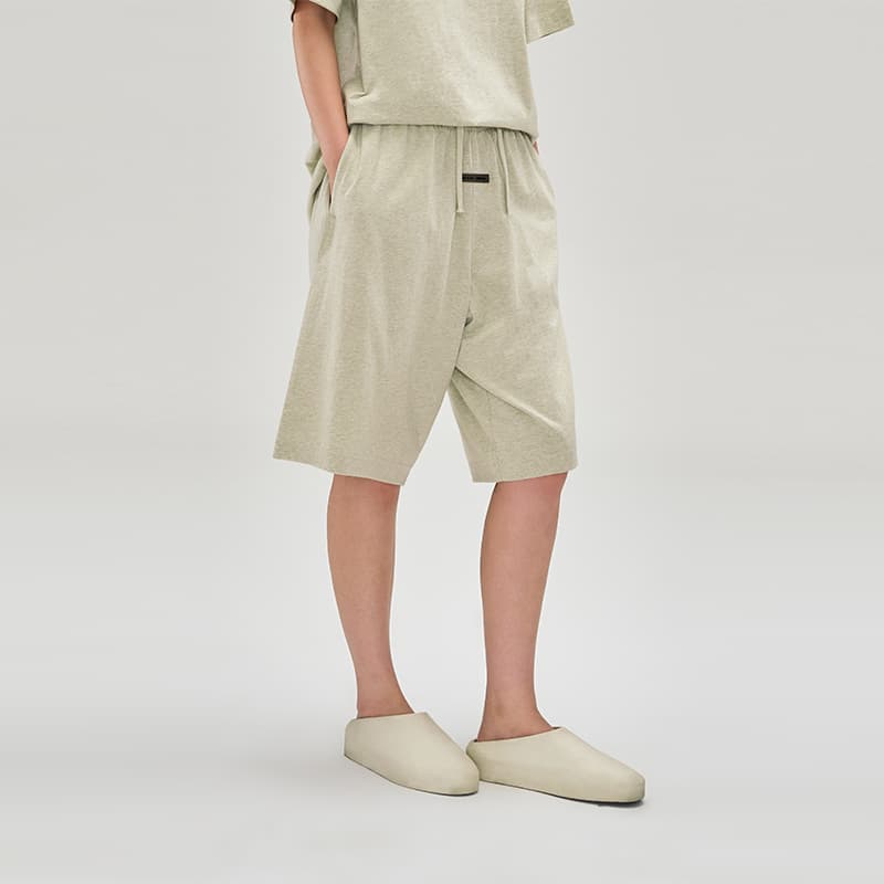 Fear of God Essentials SS25 25 PRING DROP1 BASKETBALL JERSEY SHORT HEATHER STONE ESSENTIALS FEAR OF GOD