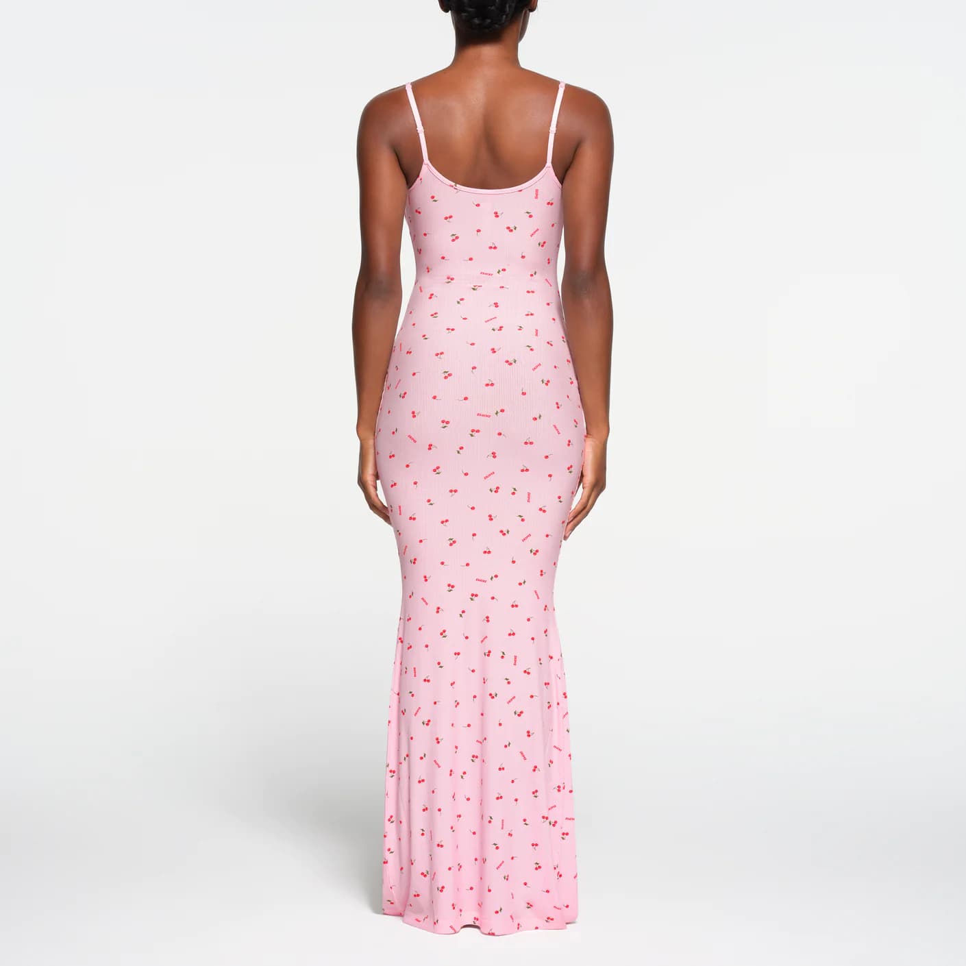 SKIMS Soft Lounge Long Slip Dress Cherry Blossom Print