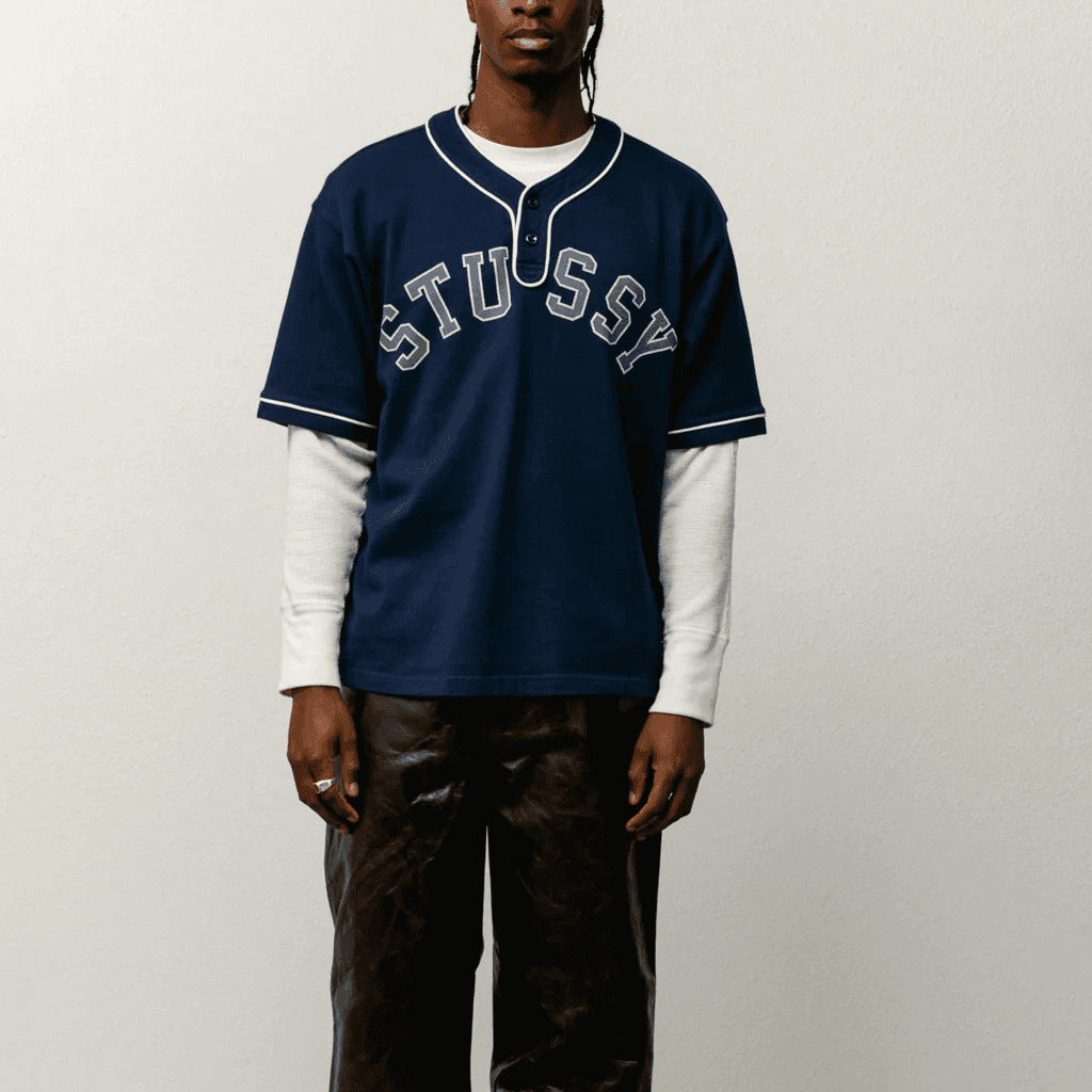 Stussy SS26 ARCH BASEBALL JERSEY