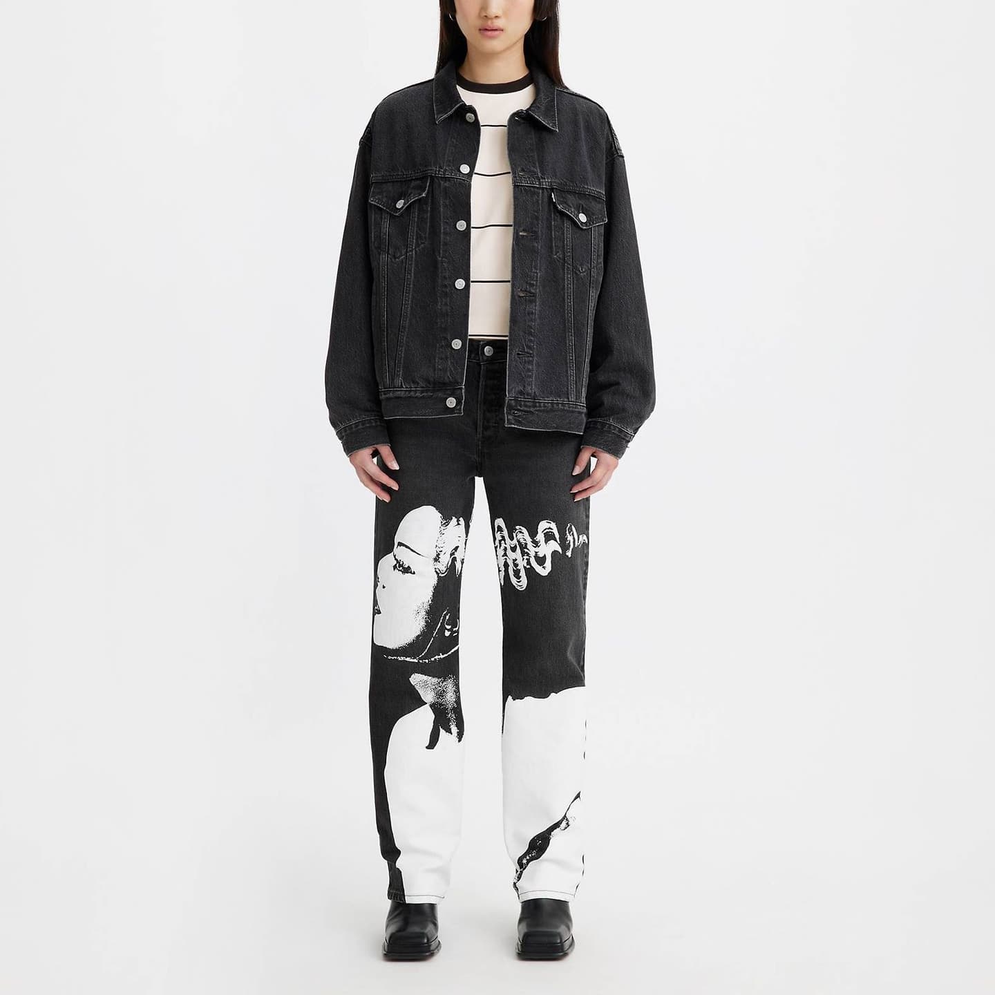 Levis Straight Jeans Black