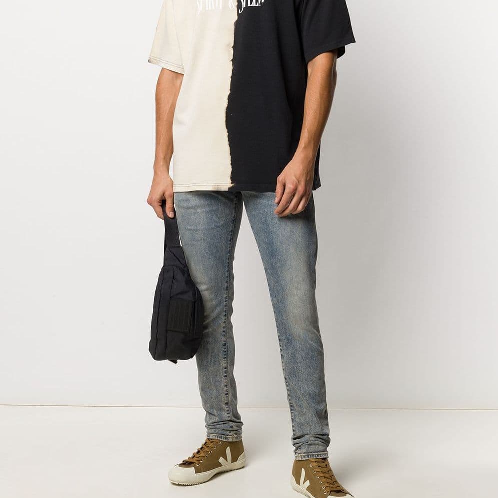 REPRESENT FW21 Logo Skinny Jeans Blue