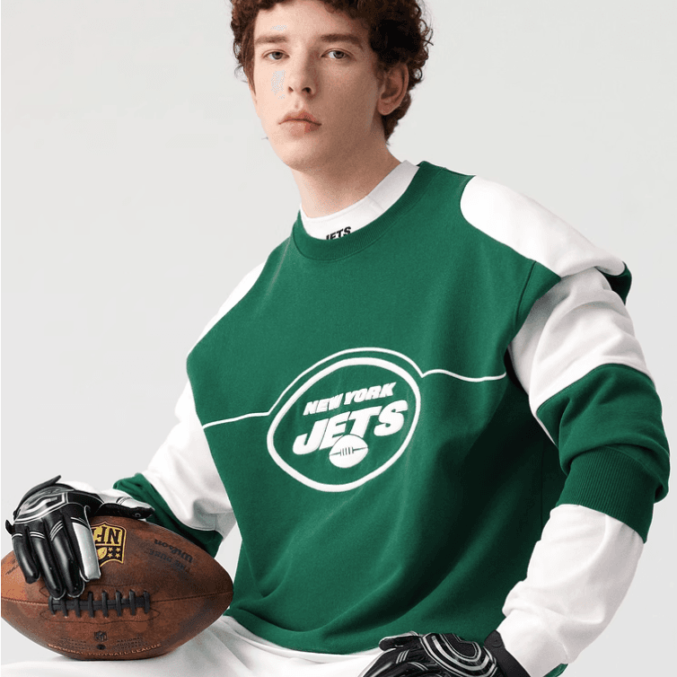 PEACEBIRD MEN x NFL Pullover Sweatshirt Green