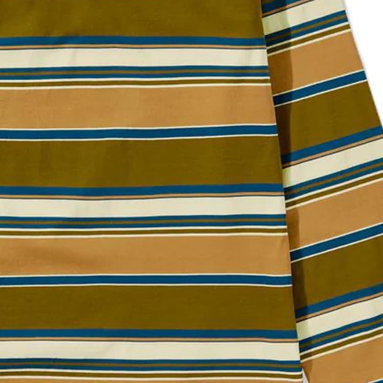 Miu Miu SS24 Striped Knit Polo Green