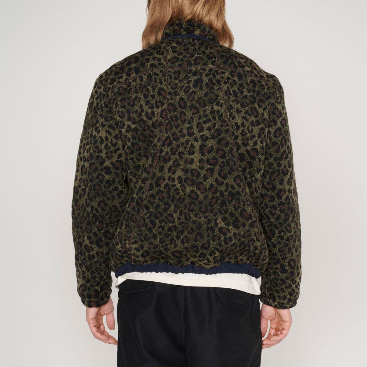 Brain Dead Leopard Zip Jacket Olive