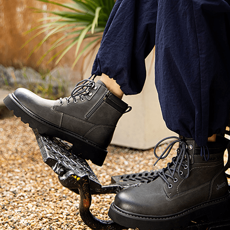 Jeep Martin Boots Grey Black