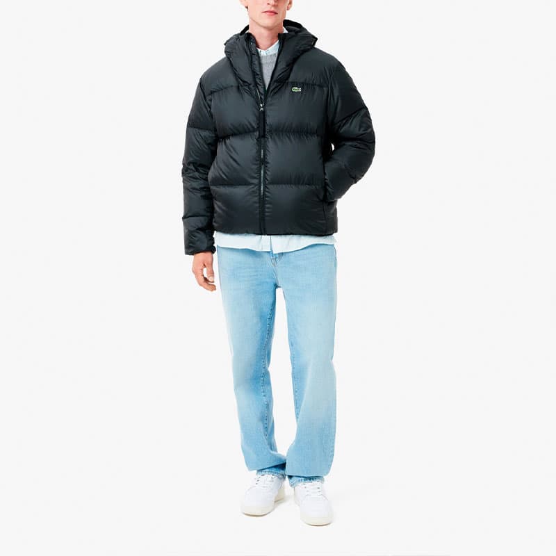 Lacoste Hooded Down Jacket Black