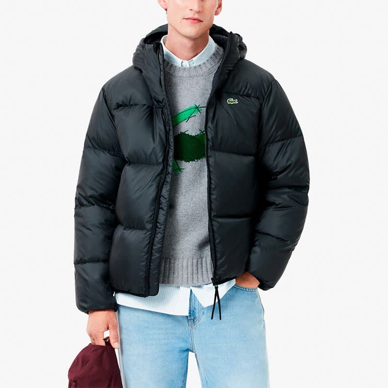 Lacoste Hooded Down Jacket Black